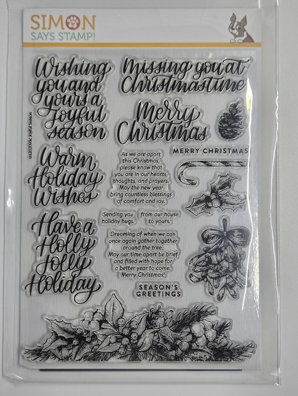Simon Says Stamp Joyful Season sss202093c 6x8 Clear Stamp Set